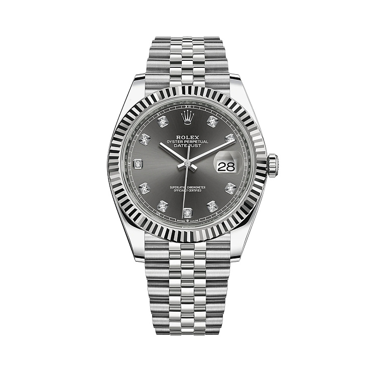 Часы Rolex  Datejust 41Mm Grey Dial Diamonds Jubilee  126334-0006