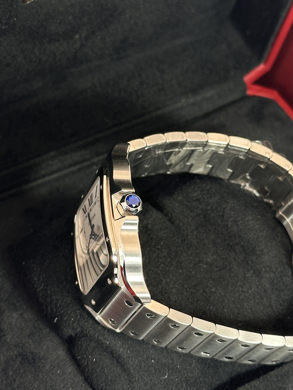 Часы Cartier  Santos De Cartier Large Model White Dial  WSSA0018