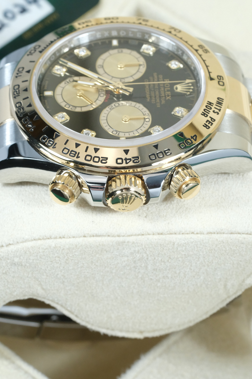 Часы Rolex  Cosmograph Daytona Steel & Yellow Gold Black Dial Diamond Index  126503-0002