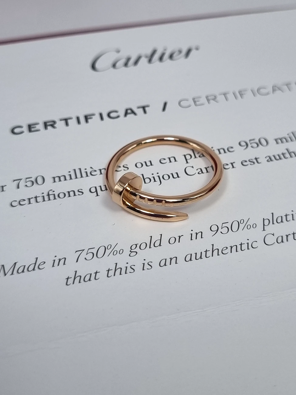 Украшение Cartier  Juste Un Clou Ring, Small Model  B4225800 