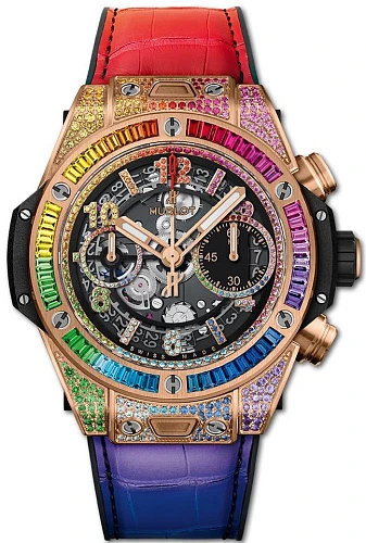 Заказать Hublot  Big Bang Unico King Gold Rainbow 42 Mm  441.OX.9910.LR.0999