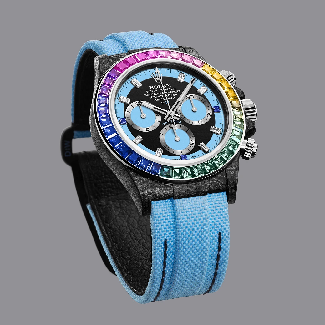 Заказать DiW  Rolex Daytona 40 Mm Rainbow Blue  