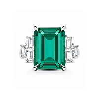 Украшение GRS GemResearch Swisslab  Кольцо с изумрудом 4,87 ct. Vivid Green (Colombia)   