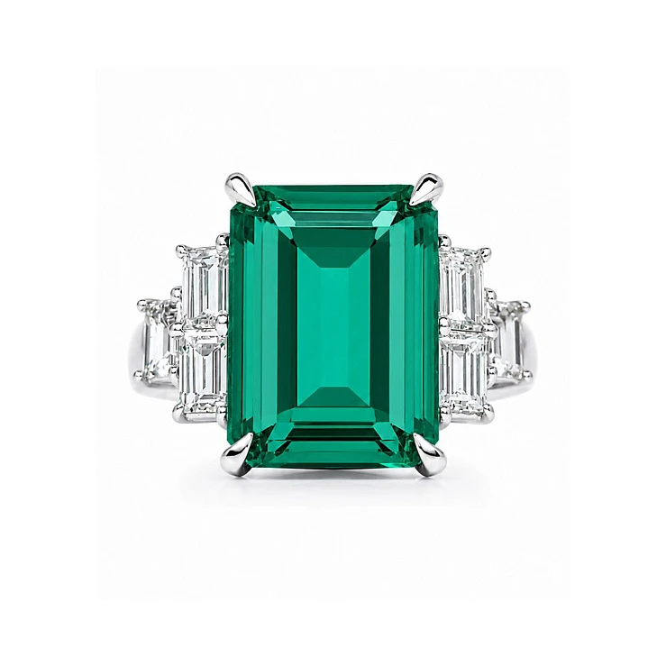 Украшение GRS GemResearch Swisslab  Кольцо с изумрудом 4,87 ct. Vivid Green (Colombia)   