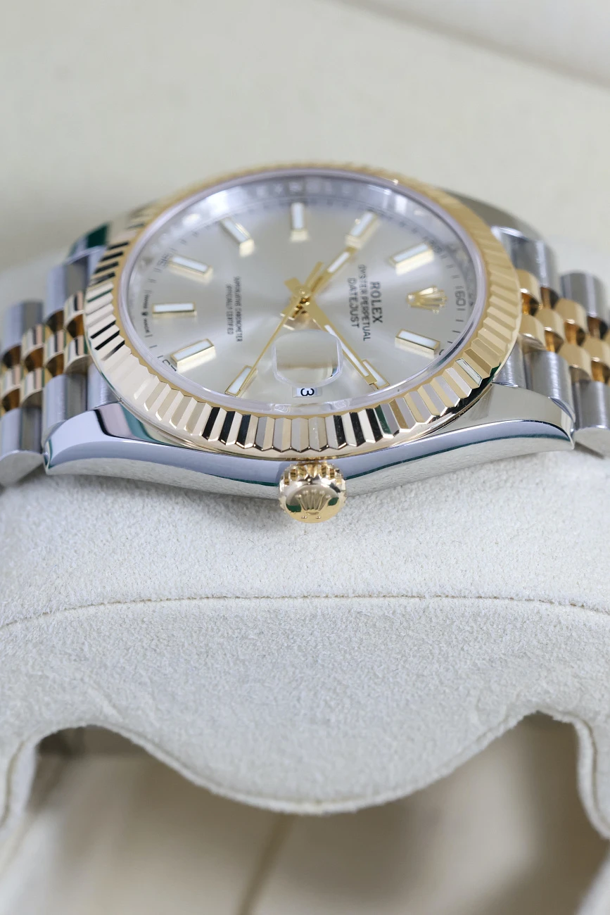 Часы Rolex  Oyster Perpetual Datejust Ii 41 Mm Steel And Yellow Gold Silver Dial  126333
