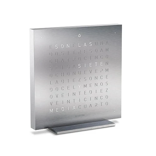 Настоольные часы Q2  Clock Two Touch Silver Кириллица  