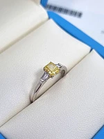 Украшение GIA  Кольцо с бриллиантом 0,63 ct. FIY/VVS2   
