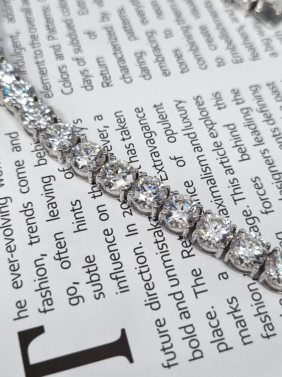 Украшение GIA  Diamond Tennis Necklace 65 сt. G/VS  (3 Excellent)   