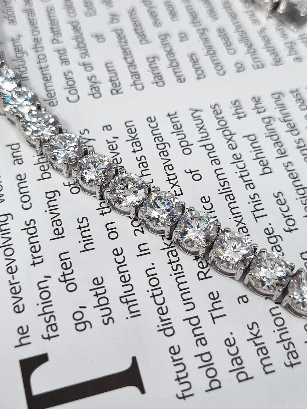 Украшение GIA  Diamond Tennis Necklace 65,48 сt. G/VS2  (3 Excellent)   