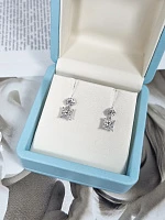 Украшение GIA  Серьги с бриллиантами "Princess Cut"   