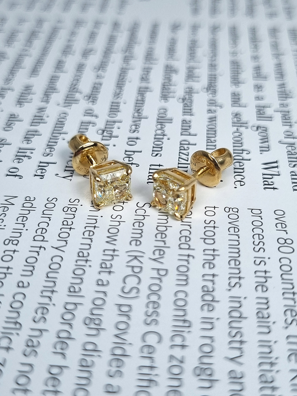 Украшение NO NAME  Серьги с бриллиантами 1,01/1,04 ct.   