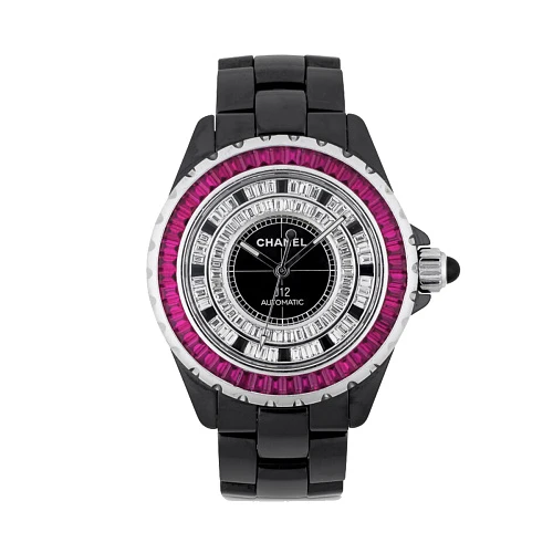 Часы Chanel  J12 Custom Diamonds And Ruby  H0685
