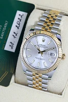 Часы Rolex  Oyster Perpetual Datejust Ii 41 Mm Steel And Yellow Gold Silver Dial  126333