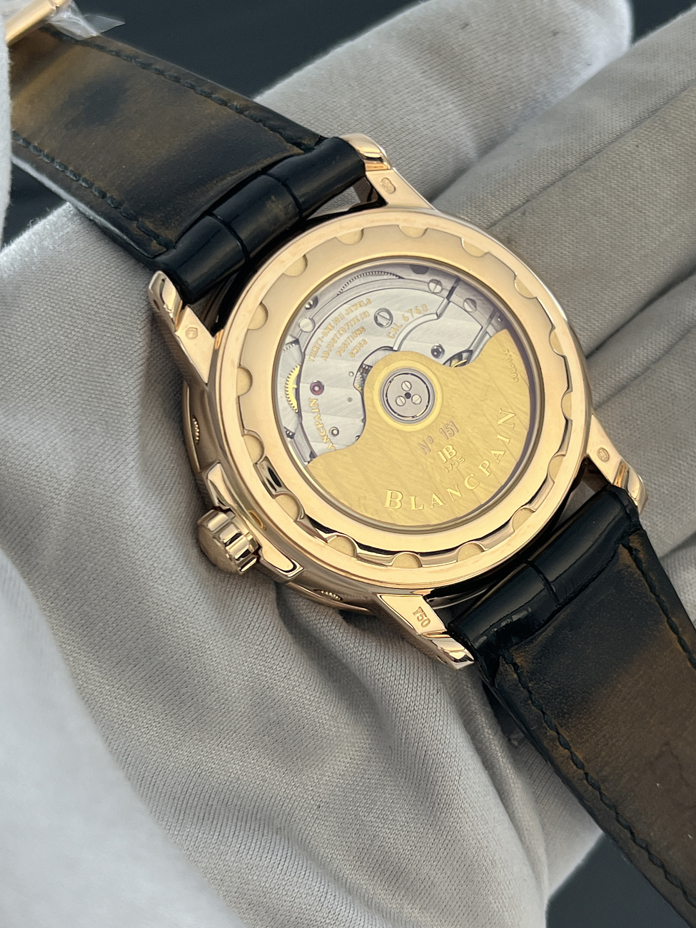 Часы Blancpain  Yellow Gold Triple Calendar With Moon Phases  2763-141