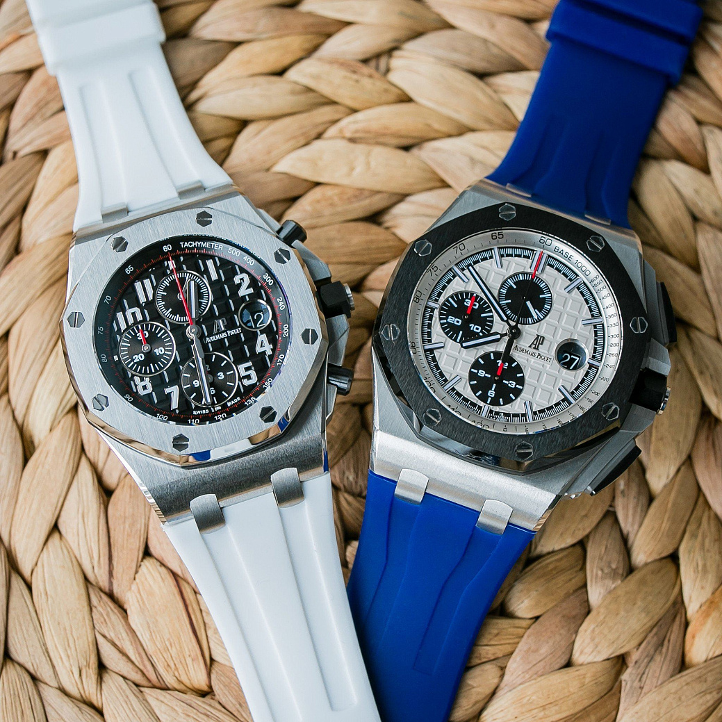 Часовой ремешок Audemars Piguet  Ремешок Для Часов White Ap Royal Oak Offshore 42Mm Strap  