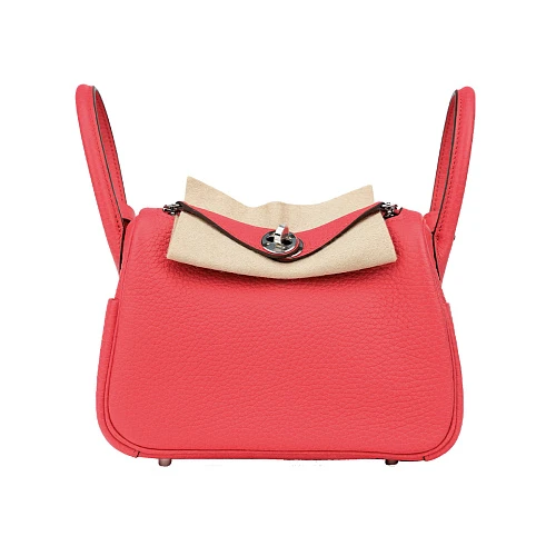Сумки и аксессуары Hermes  Lindy Mini Clemence 20Cm Rouge Tomate  S5