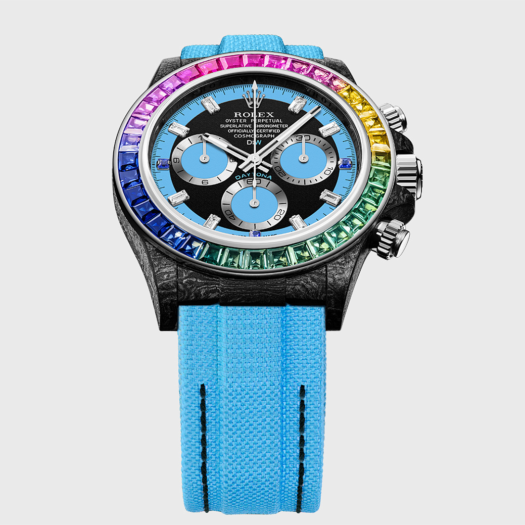 Заказать DiW  Rolex Daytona 40 Mm Rainbow Blue  