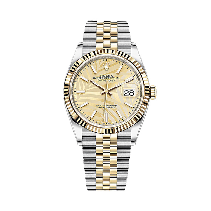 Часы Rolex  Datejust 36Mm Steel & Yellow Gold Palm Motif  126233