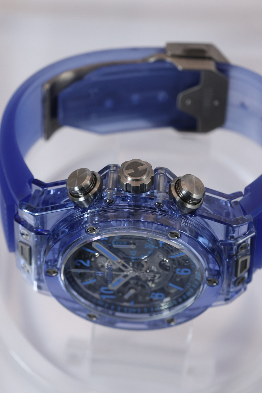 Часы Hublot  Big Bang Unico Blue Sapphire 45 mm  411.JL.4809.RT