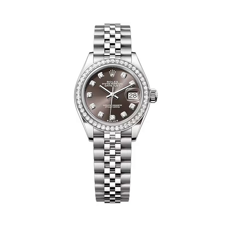 Часы Rolex  Lady-Datejust 28Mm Grey Dial Diamonds  279384RBR