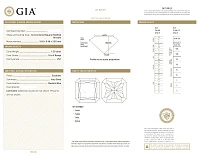 Украшение GIA  Серьги с бриллиантами 1,20/1,31 ct.   