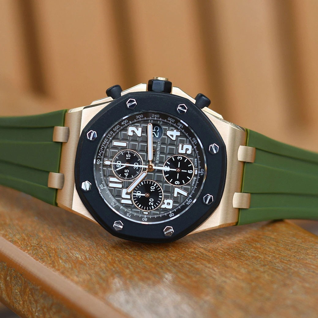 Часовой ремешок Audemars Piguet  Ремешок Для Часов Olive Ap Royal Oak Offshore 42Mm Strap  