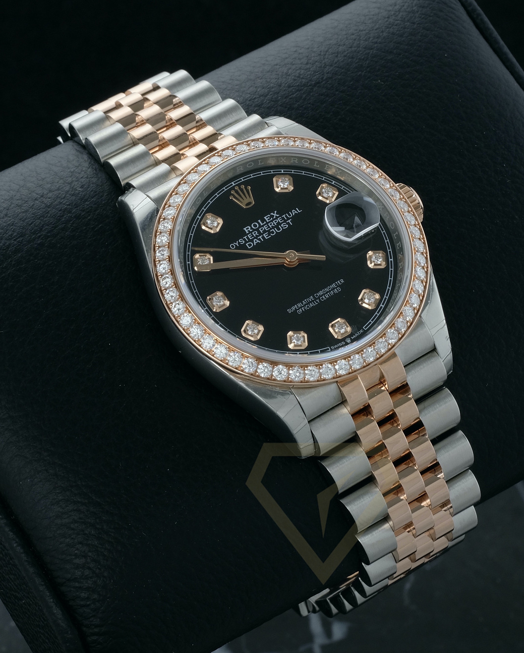 Часы Rolex  Oyster Perpetual Datejust 36 Mm Everose Rolesor Factory Diamonds 2021  126281RBR