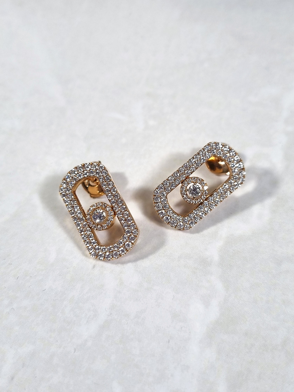 Украшение MESSIKA  So Move Pavé Earrings Pg  So Move Pavé-Set Earrings 12931-PG 