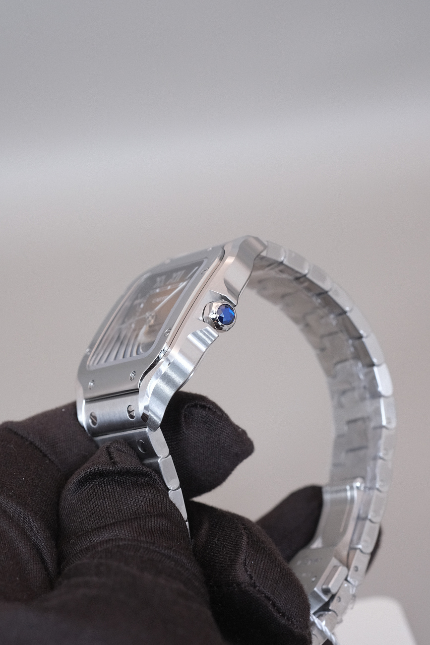 Часы Cartier  Santos De Cartier Brown Dial Medium  WSSA0065