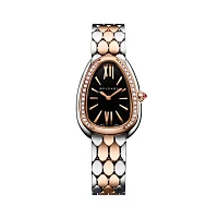 Часы Bvlgari  Serpenti Seduttori Black Dial Diamond Stainless Steel And 18Kt Rose Gold  103450
