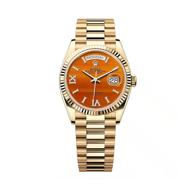Часы Rolex  Day-Date 36 Orange Carnelian Dial  128238