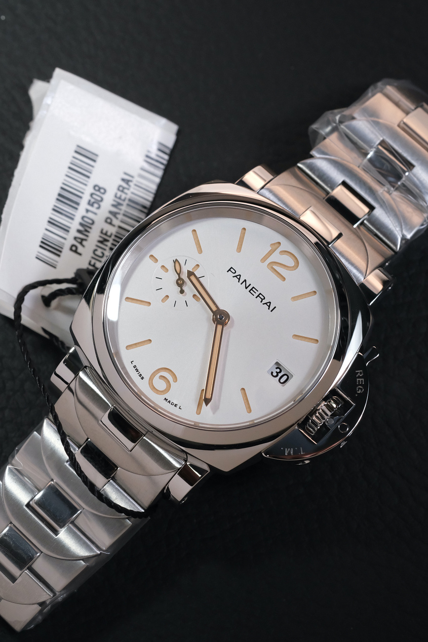 Часы Panerai  Luminor Due 38 Mm White Sun-Brushed Dial  PAM01508