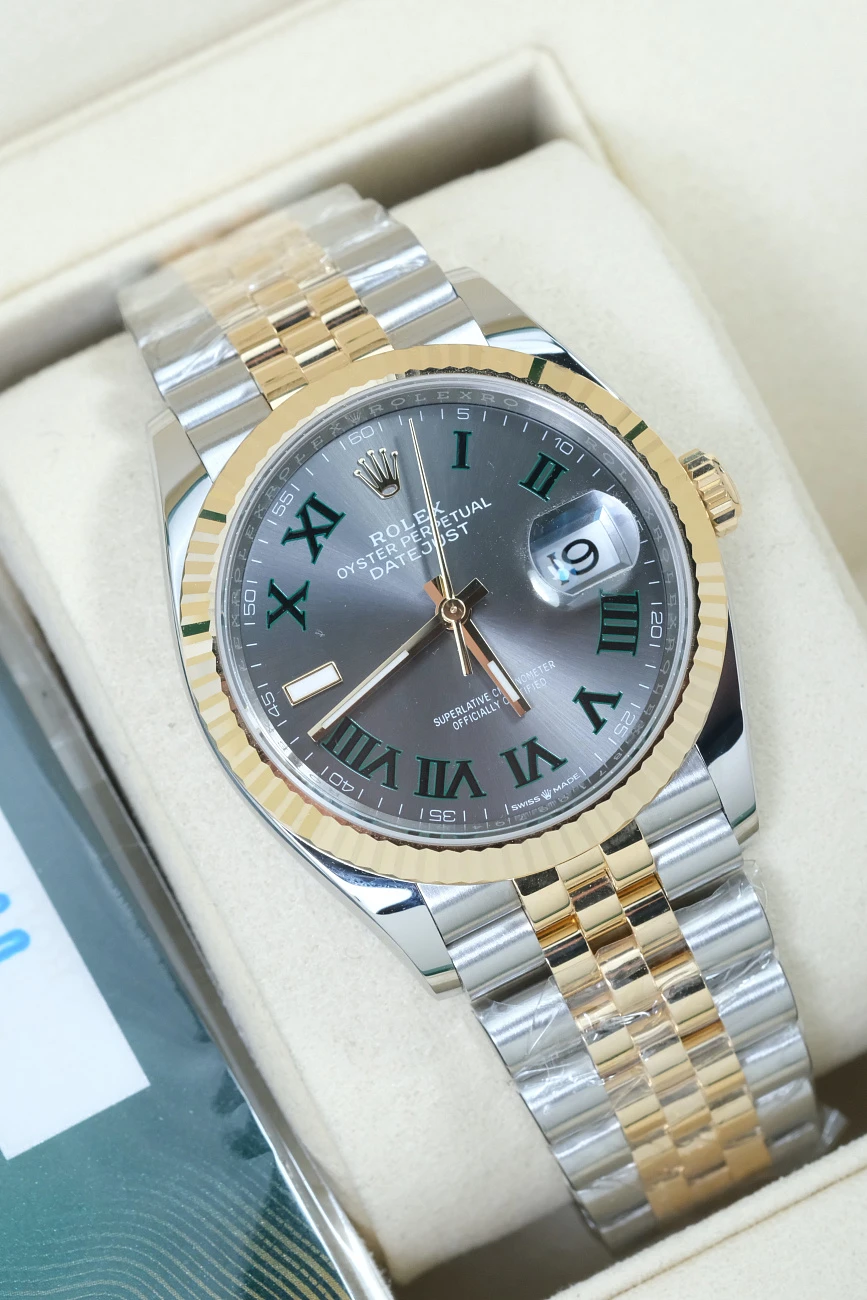Часы Rolex  Datejust 36 Mm Wimbledon Steel Yellow Gold  126233-0035