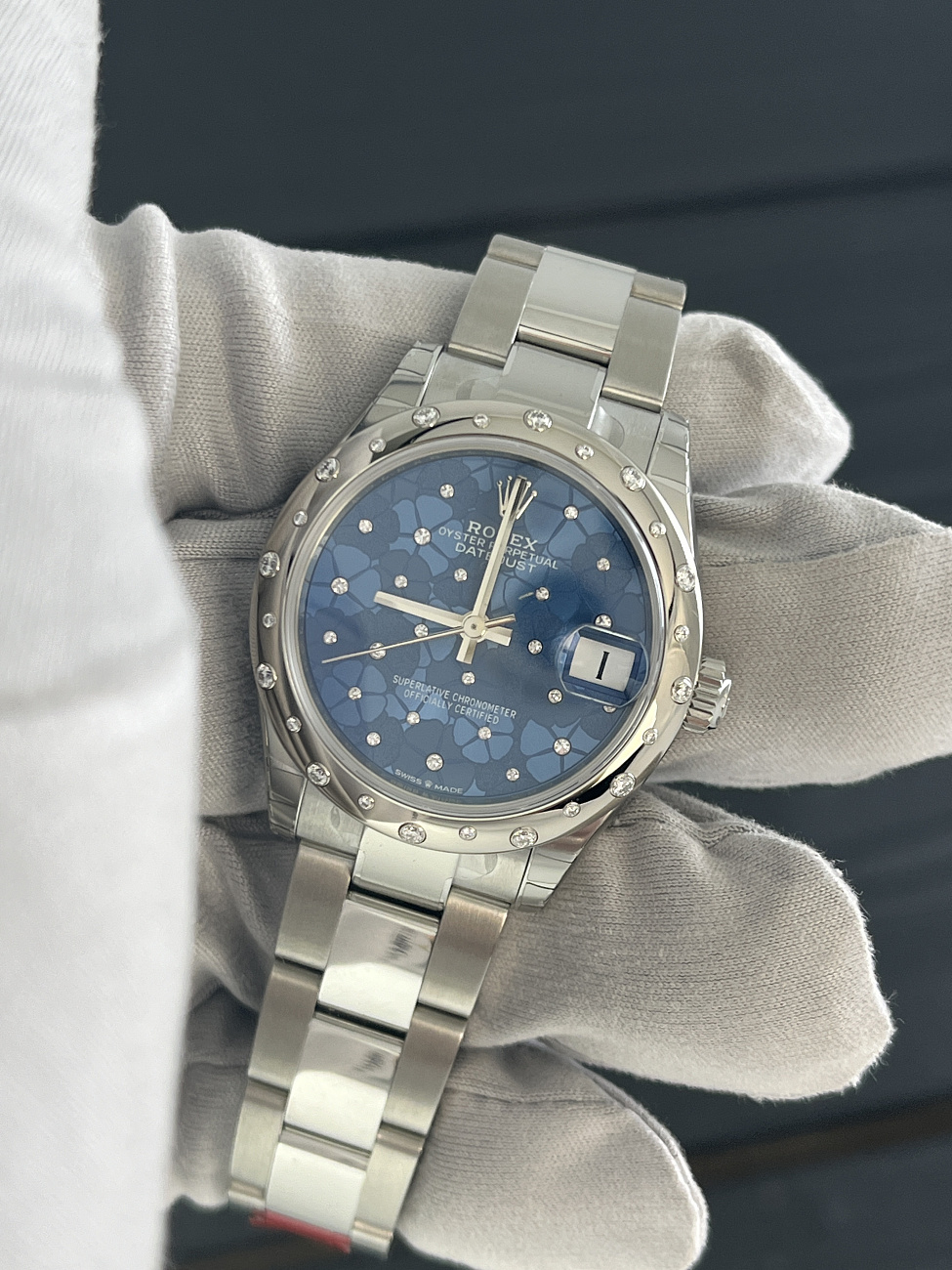 Часы Rolex  Datejust 31Mm Oystersteel And 18K White Gold With Diamonds  278344rbr