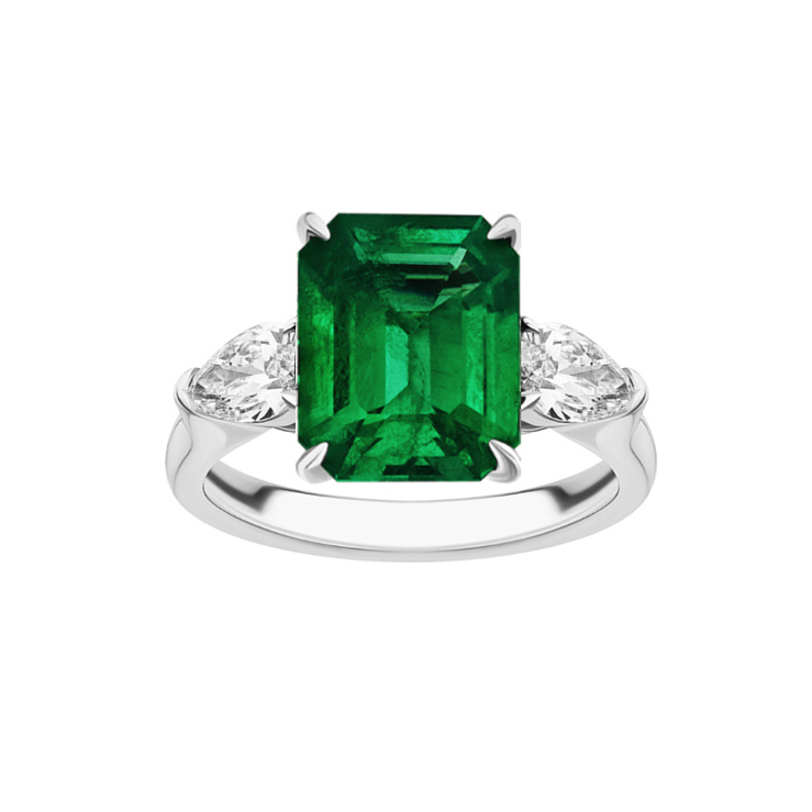 Украшение NO NAME  Кольцо С Изумрудом 3,90 Ct.   