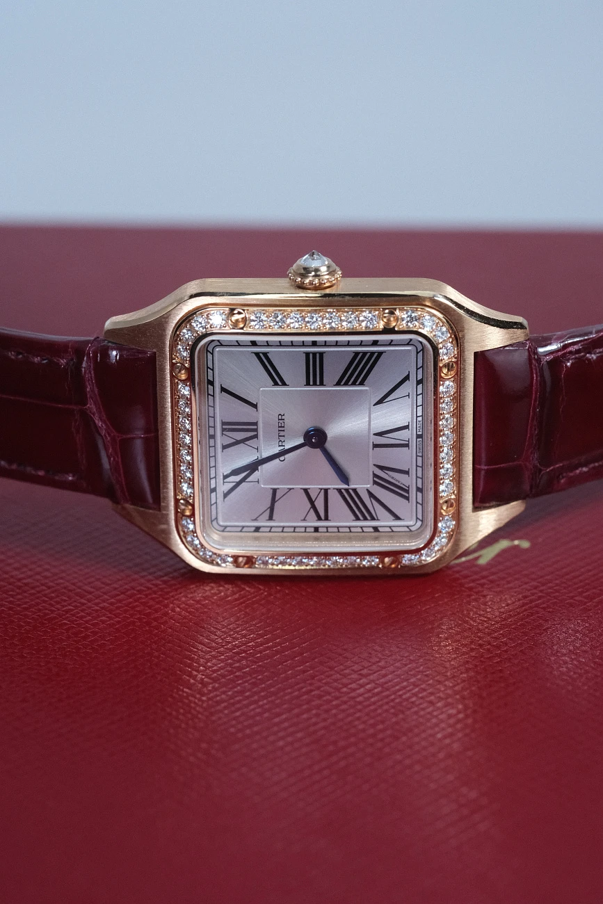 Часы Cartier  Santos-Dumont Rose Gold  WJSA0017
