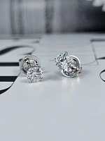 Украшение GIA  Серьги 1,04/1,04 ct. H/VS2 (3 excellent) Round Diamonds   