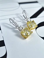 Украшение GIA  Серьги c бриллиантами 5,01/5,03 ct. Fancy Yellow/VS   