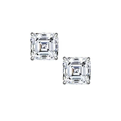GIA Серьги 0,70/0,70 ct. F/VS1 (Asscher cut)