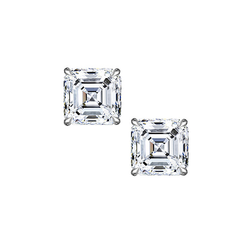 Украшение NO NAME  Серьги 0,91/0,91 ct. I/VS1 (Asscher Cut)   