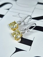 Украшение GIA  Серьги c бриллиантами 5,01/5,03 ct. Fancy Yellow/VS   