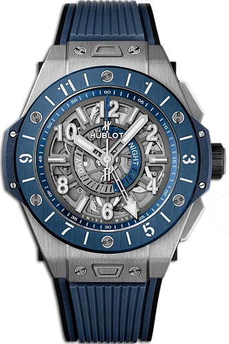 Заказать Hublot  Big Bang Unico Gmt Titanium Blue Ceramic 45 Mm  471.NL.7112.RX