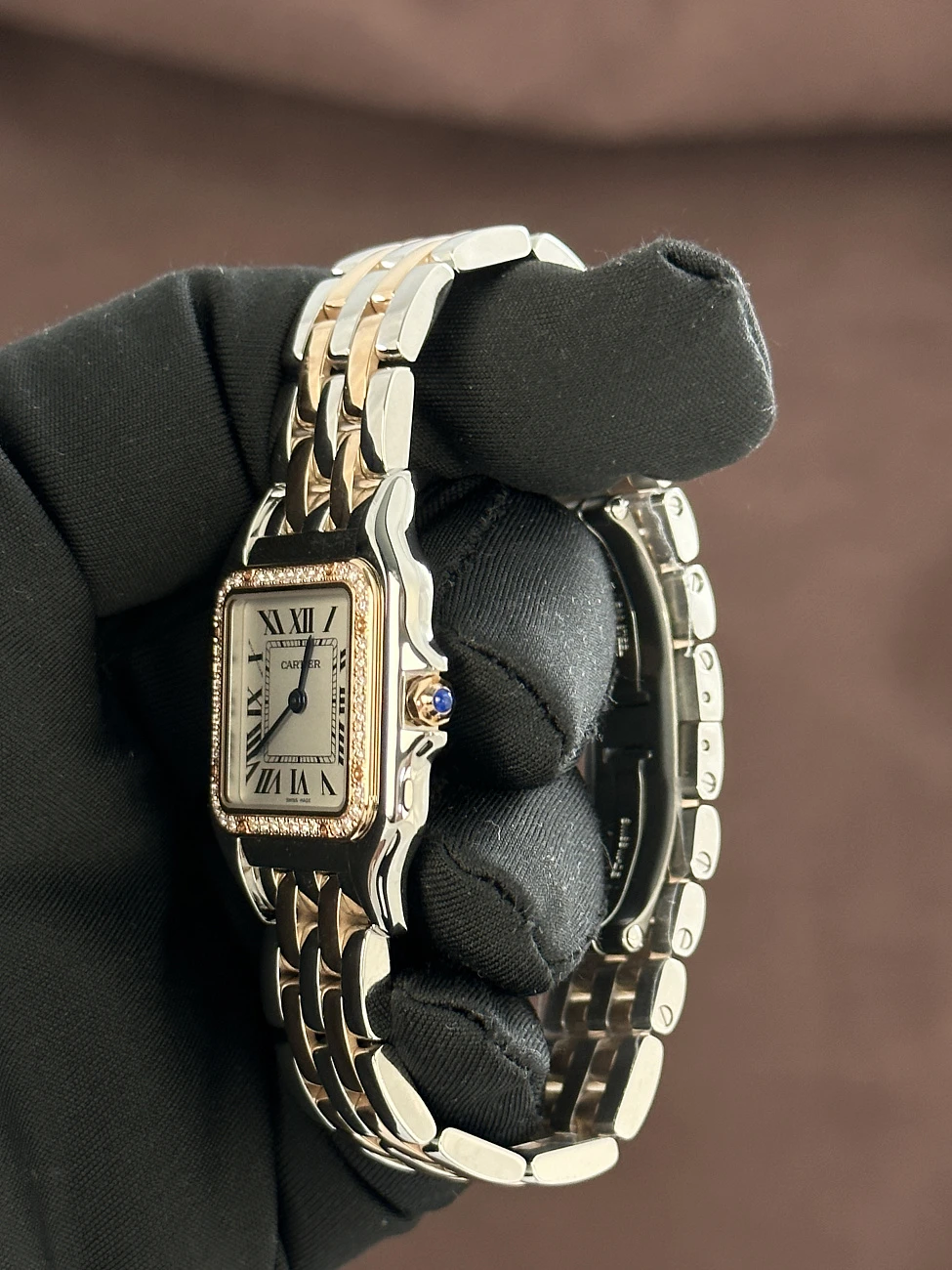 Часы Cartier  Panthere Medium Steel/Rose Gold Diamonds  W3PN0007