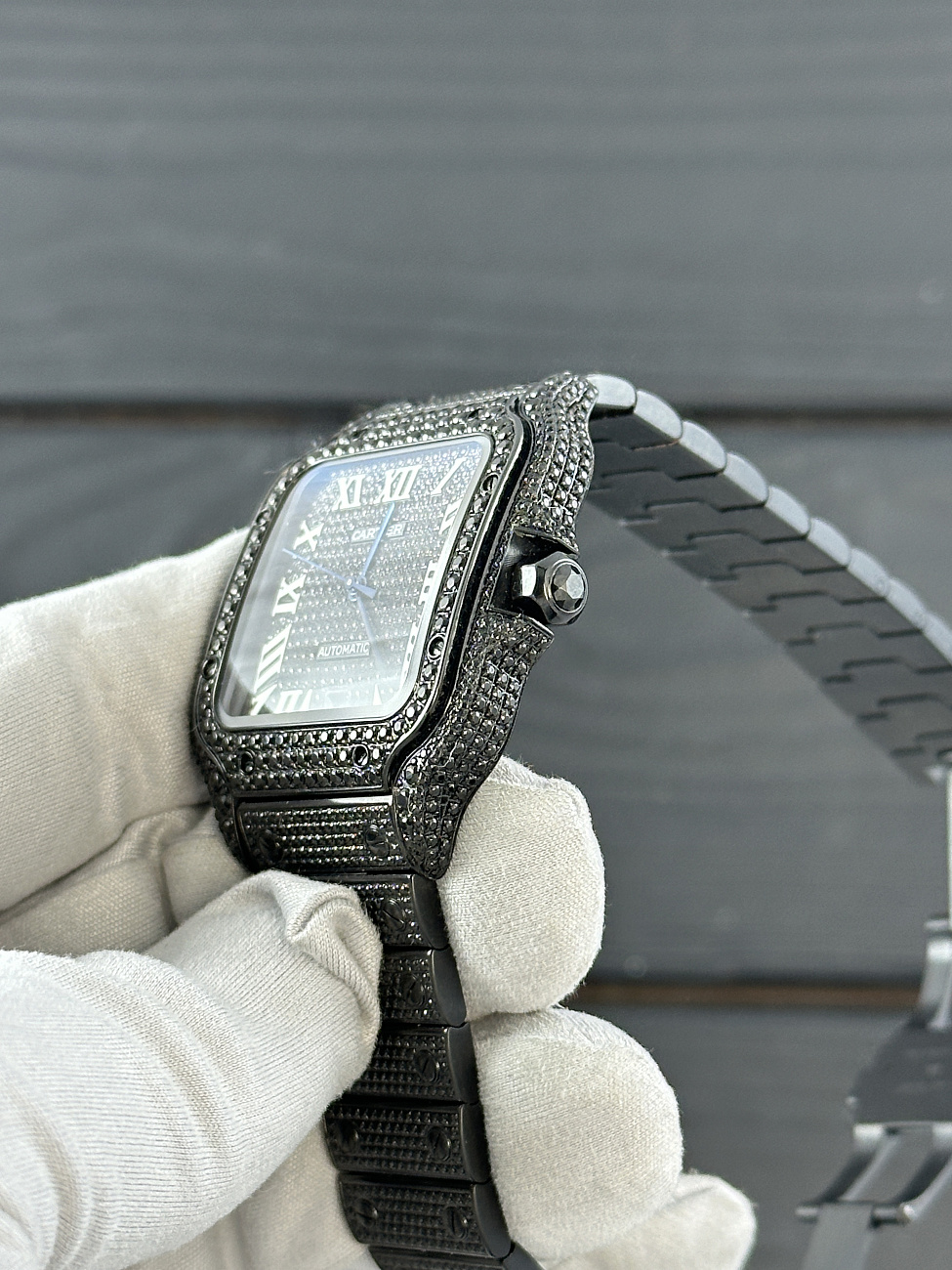 Часы Cartier  Santos De Cartier Custom Black Diamond  WSSA0029