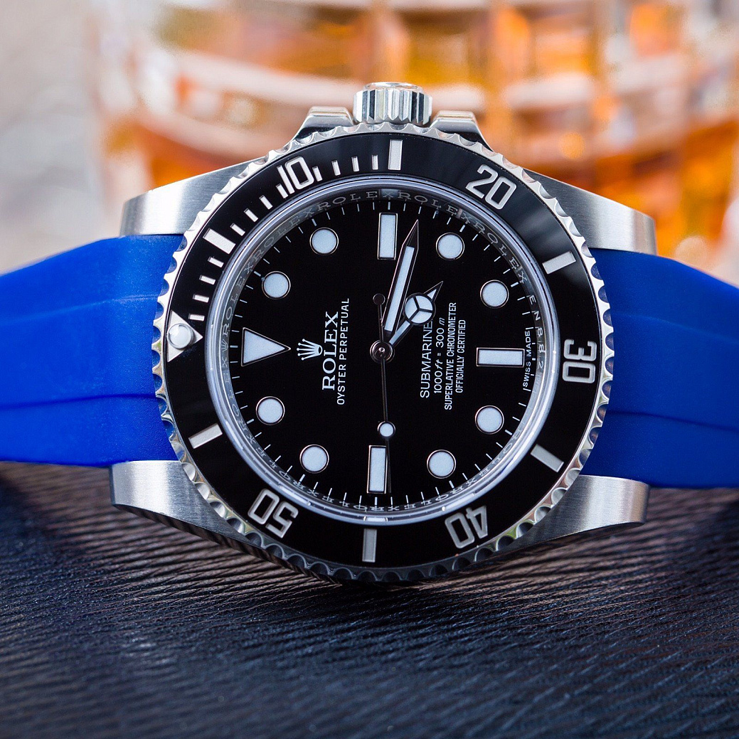 Часовой ремешок Rolex  Ремешок Для Часов Blue 40Mm Strap  