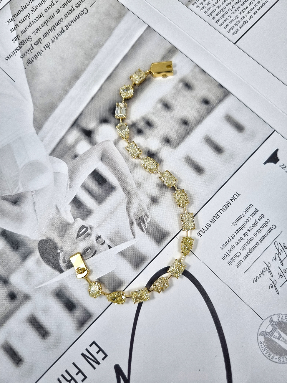 Украшение GIA  Браслет с бриллиантами 16,69 ct. Mixed Shape    
