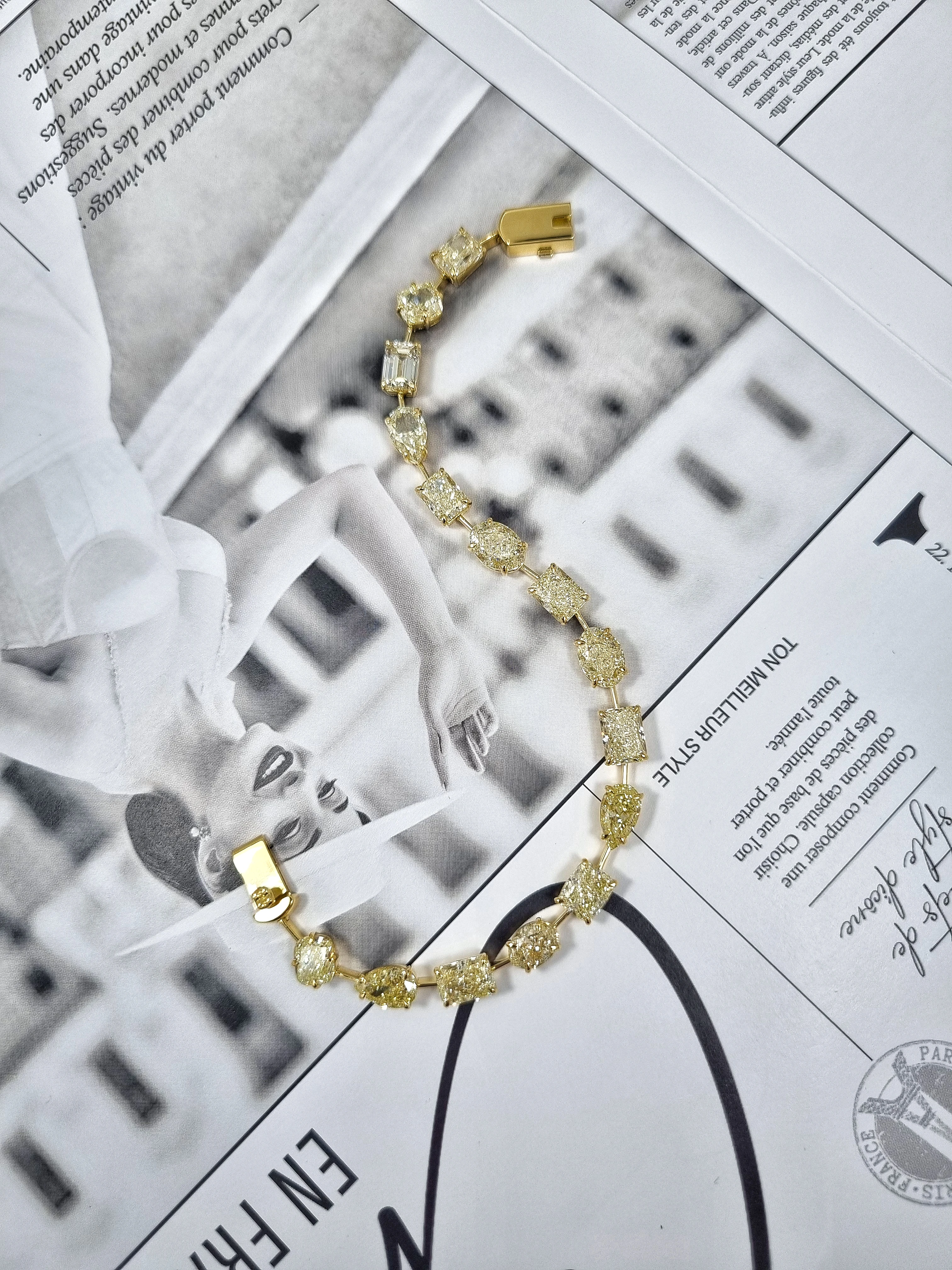 Украшение GIA  Браслет с бриллиантами 16,69 ct. Mixed Shape    