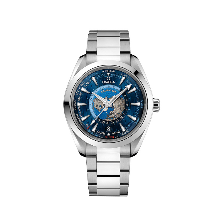 Часы Omega  Seamaster Seamaster Aqua Terra 150M Co‑Axial Master Chronometer Gmt Worldtimer 43 Mm  220.10.43.22.03.001