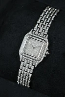 Часы Cartier  Small Panthere De Cartier Custom Diamonds Full Pave  HPI01801 FIX