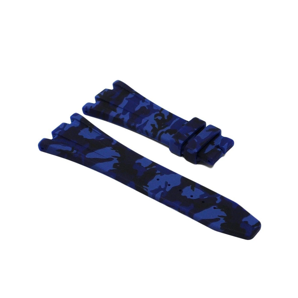Часовой ремешок Audemars Piguet  Ремешок Для Часов Blue Camo Ap Royal Oak Offshore 42Mm Strap  